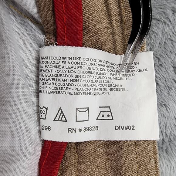 Gloria Vanderbilt Pants Womens 14 Tan Khaki High Rise Straight Leg Chino Stretch - Picture 8 of 13